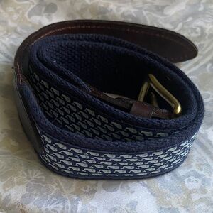 VINEYARD VINES Navy Blue Cotton Belt